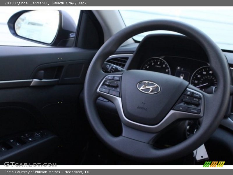 Galactic Gray / Black 2018 Hyundai Elantra SEL