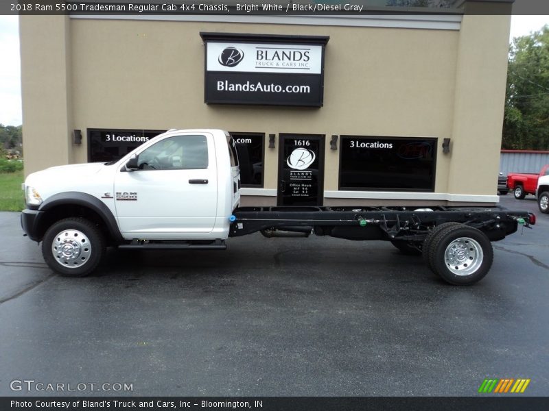 Bright White / Black/Diesel Gray 2018 Ram 5500 Tradesman Regular Cab 4x4 Chassis