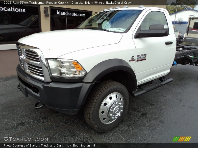 Bright White / Black/Diesel Gray 2018 Ram 5500 Tradesman Regular Cab 4x4 Chassis