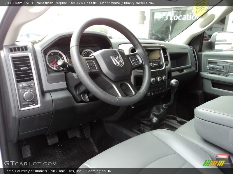 Bright White / Black/Diesel Gray 2018 Ram 5500 Tradesman Regular Cab 4x4 Chassis