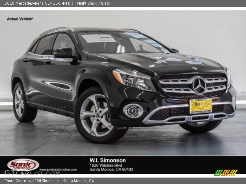 Night Black / Black 2018 Mercedes-Benz GLA 250 4Matic