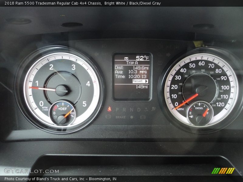 Bright White / Black/Diesel Gray 2018 Ram 5500 Tradesman Regular Cab 4x4 Chassis