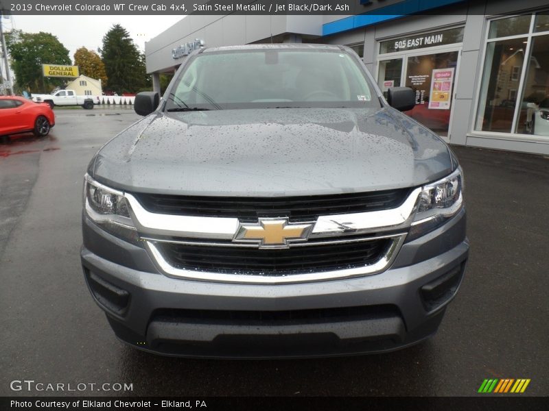 Satin Steel Metallic / Jet Black/Dark Ash 2019 Chevrolet Colorado WT Crew Cab 4x4