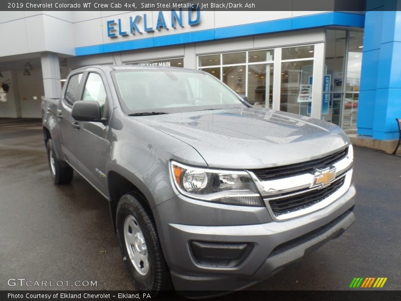 Satin Steel Metallic / Jet Black/Dark Ash 2019 Chevrolet Colorado WT Crew Cab 4x4