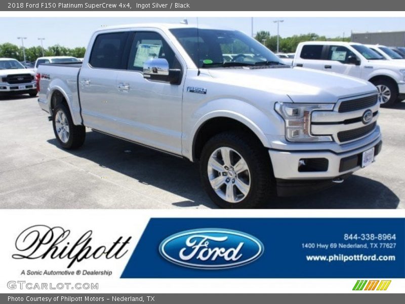 Ingot Silver / Black 2018 Ford F150 Platinum SuperCrew 4x4