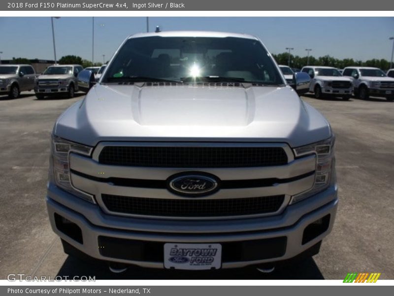 Ingot Silver / Black 2018 Ford F150 Platinum SuperCrew 4x4