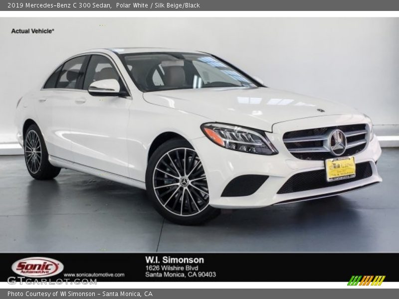 Polar White / Silk Beige/Black 2019 Mercedes-Benz C 300 Sedan