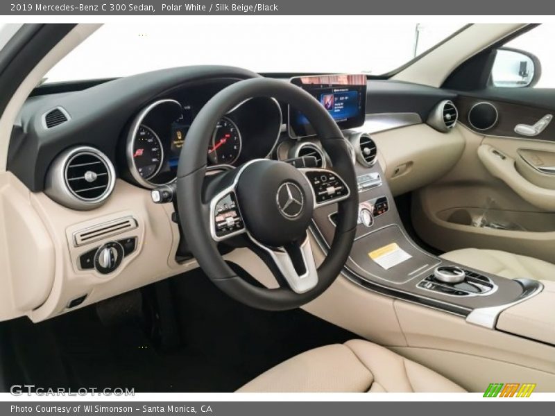 Polar White / Silk Beige/Black 2019 Mercedes-Benz C 300 Sedan
