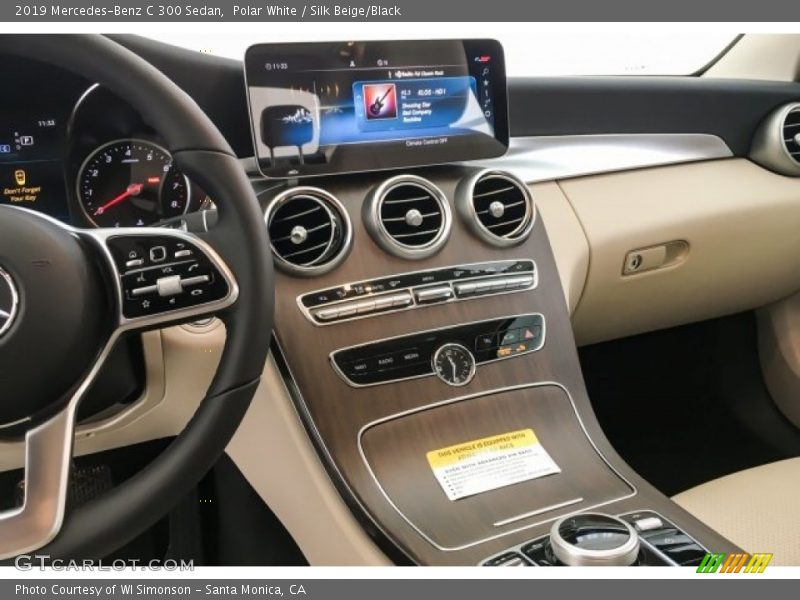 Polar White / Silk Beige/Black 2019 Mercedes-Benz C 300 Sedan
