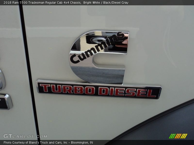 Bright White / Black/Diesel Gray 2018 Ram 5500 Tradesman Regular Cab 4x4 Chassis
