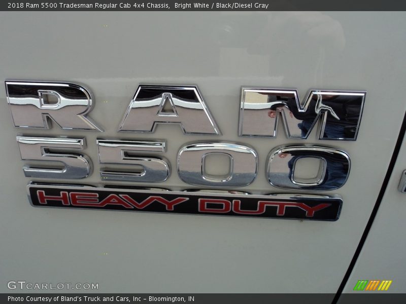 Bright White / Black/Diesel Gray 2018 Ram 5500 Tradesman Regular Cab 4x4 Chassis