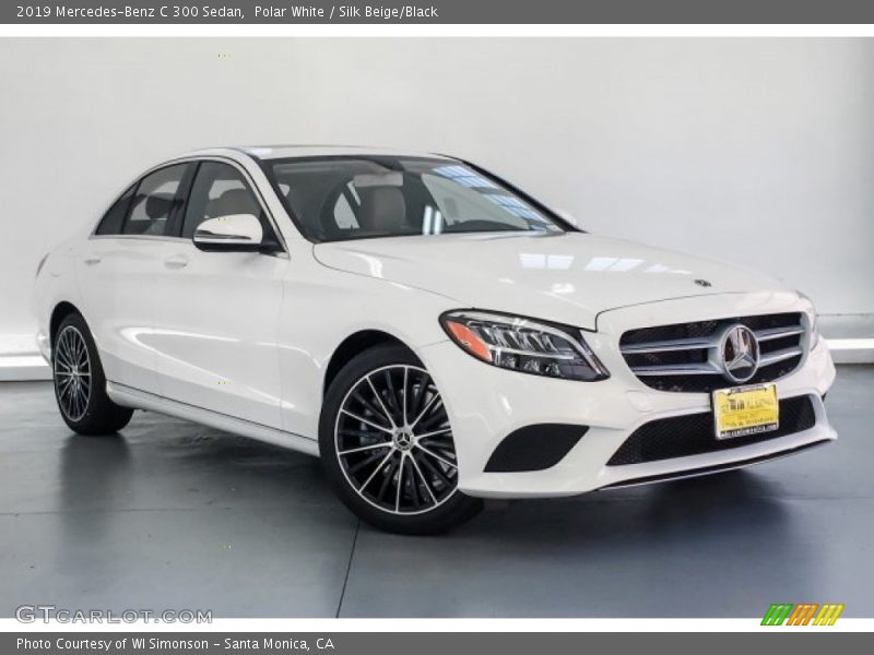 Polar White / Silk Beige/Black 2019 Mercedes-Benz C 300 Sedan