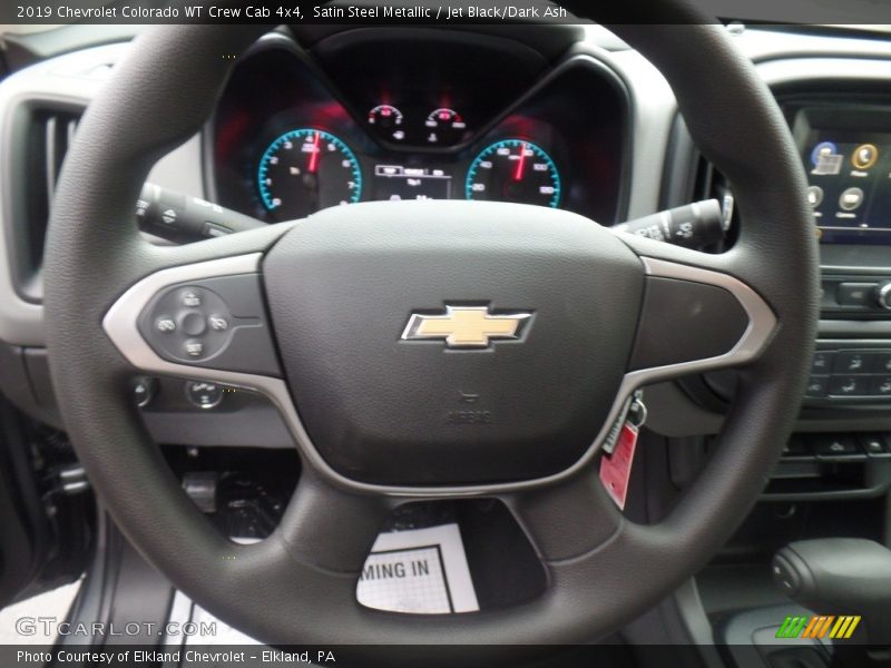 Satin Steel Metallic / Jet Black/Dark Ash 2019 Chevrolet Colorado WT Crew Cab 4x4