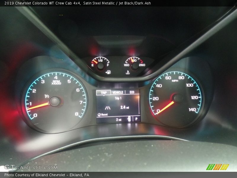 Satin Steel Metallic / Jet Black/Dark Ash 2019 Chevrolet Colorado WT Crew Cab 4x4