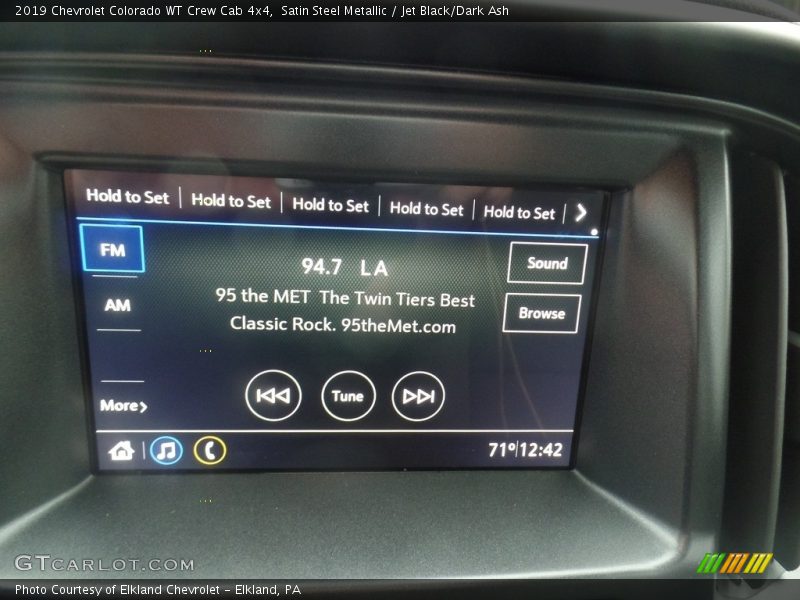 Satin Steel Metallic / Jet Black/Dark Ash 2019 Chevrolet Colorado WT Crew Cab 4x4