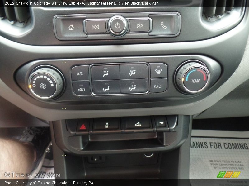 Satin Steel Metallic / Jet Black/Dark Ash 2019 Chevrolet Colorado WT Crew Cab 4x4