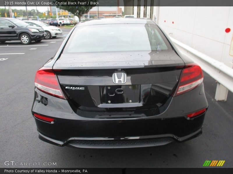 Crystal Black Pearl / Black 2015 Honda Civic LX Coupe