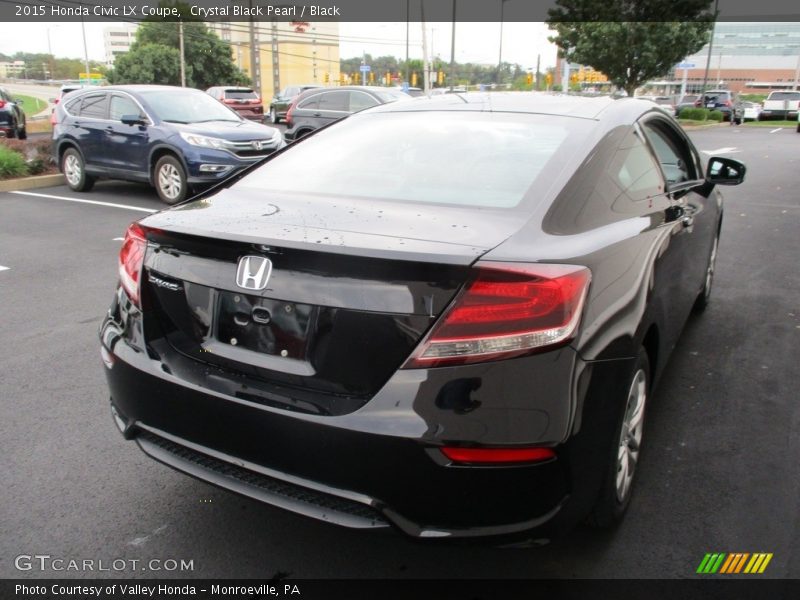 Crystal Black Pearl / Black 2015 Honda Civic LX Coupe