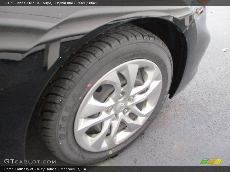 Crystal Black Pearl / Black 2015 Honda Civic LX Coupe
