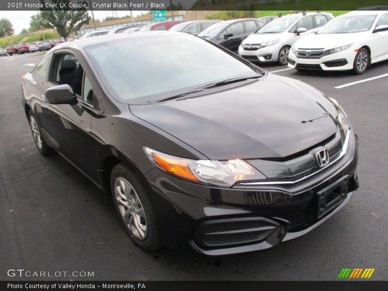 Crystal Black Pearl / Black 2015 Honda Civic LX Coupe