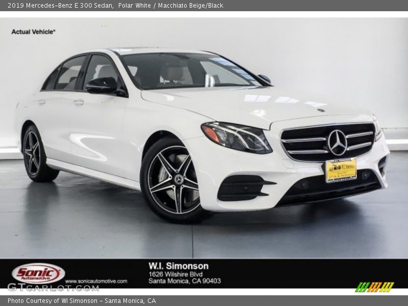 Polar White / Macchiato Beige/Black 2019 Mercedes-Benz E 300 Sedan