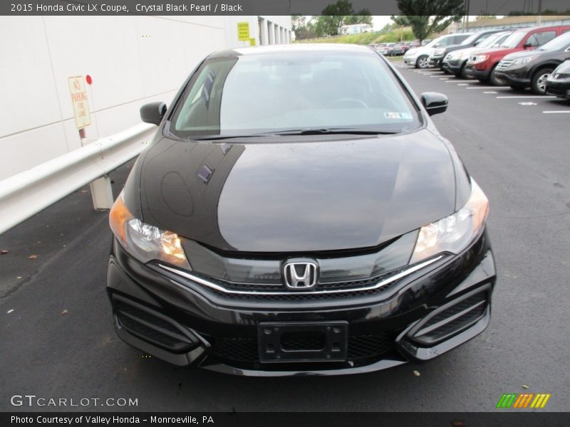 Crystal Black Pearl / Black 2015 Honda Civic LX Coupe