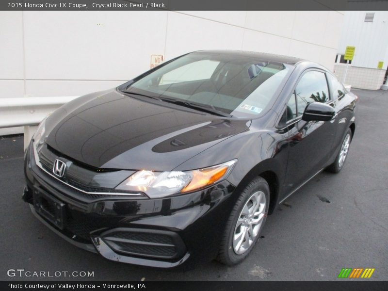 Crystal Black Pearl / Black 2015 Honda Civic LX Coupe