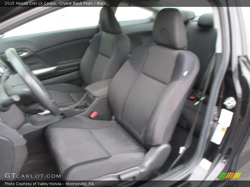 Crystal Black Pearl / Black 2015 Honda Civic LX Coupe