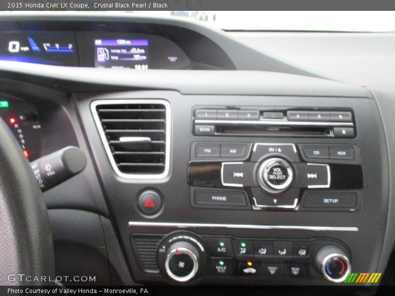 Crystal Black Pearl / Black 2015 Honda Civic LX Coupe