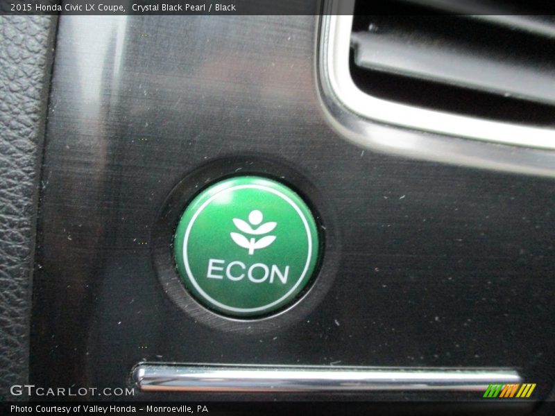 Crystal Black Pearl / Black 2015 Honda Civic LX Coupe