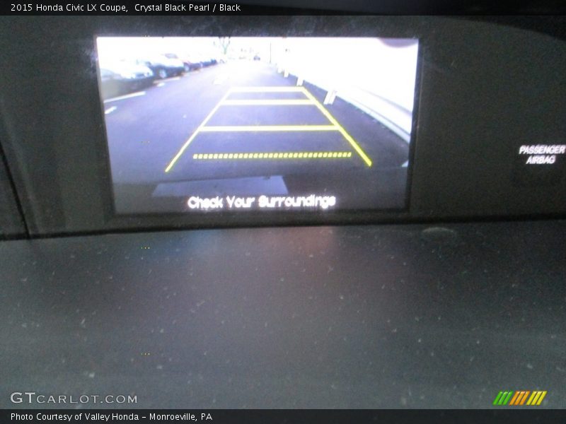 Crystal Black Pearl / Black 2015 Honda Civic LX Coupe