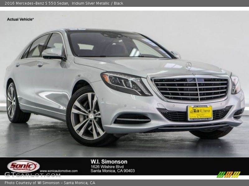 Iridium Silver Metallic / Black 2016 Mercedes-Benz S 550 Sedan