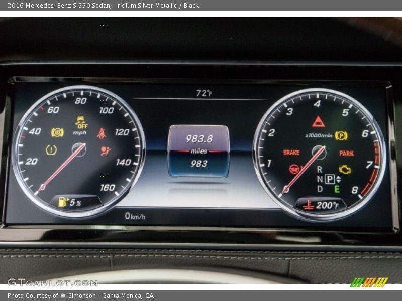 Iridium Silver Metallic / Black 2016 Mercedes-Benz S 550 Sedan