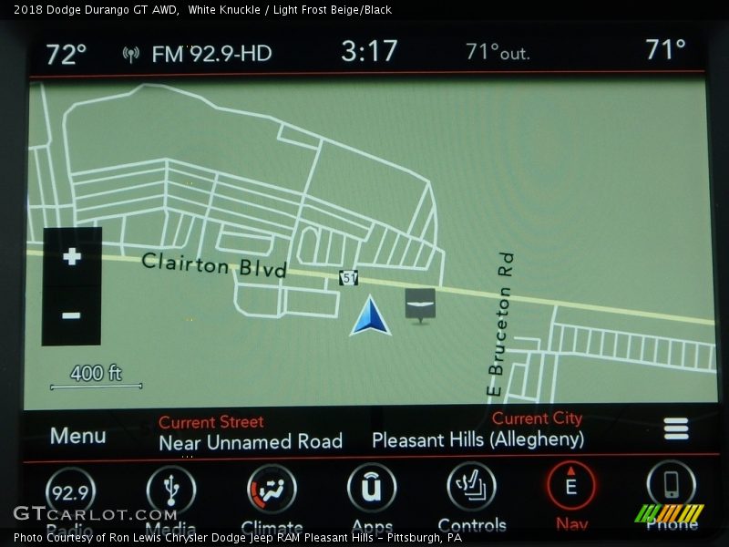 White Knuckle / Light Frost Beige/Black 2018 Dodge Durango GT AWD