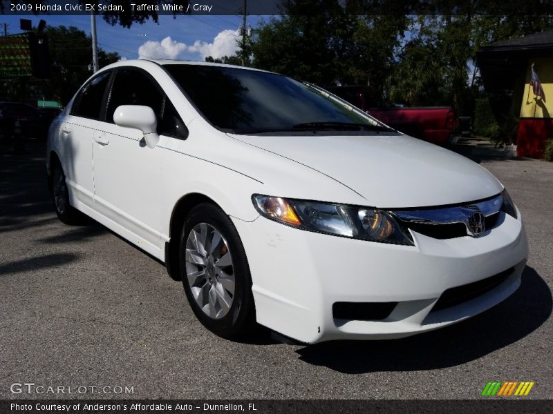 Taffeta White / Gray 2009 Honda Civic EX Sedan