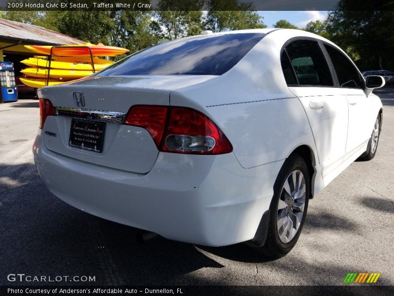 Taffeta White / Gray 2009 Honda Civic EX Sedan