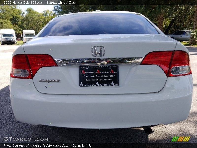 Taffeta White / Gray 2009 Honda Civic EX Sedan