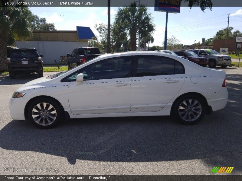 Taffeta White / Gray 2009 Honda Civic EX Sedan