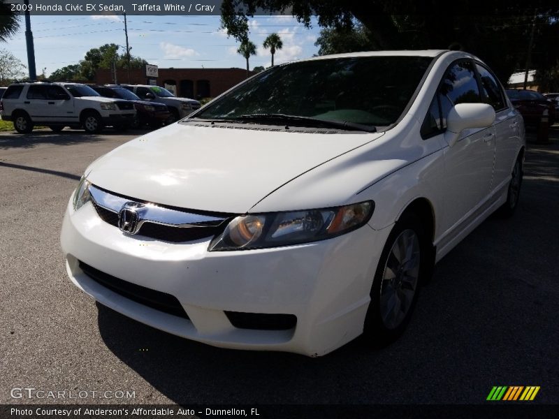 Taffeta White / Gray 2009 Honda Civic EX Sedan