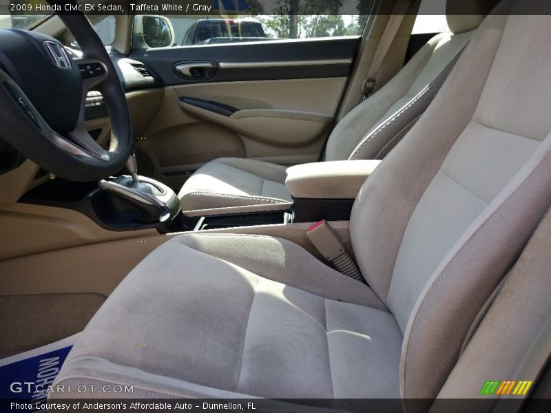 Taffeta White / Gray 2009 Honda Civic EX Sedan