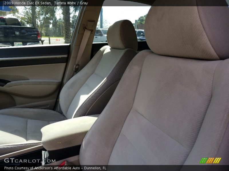Taffeta White / Gray 2009 Honda Civic EX Sedan