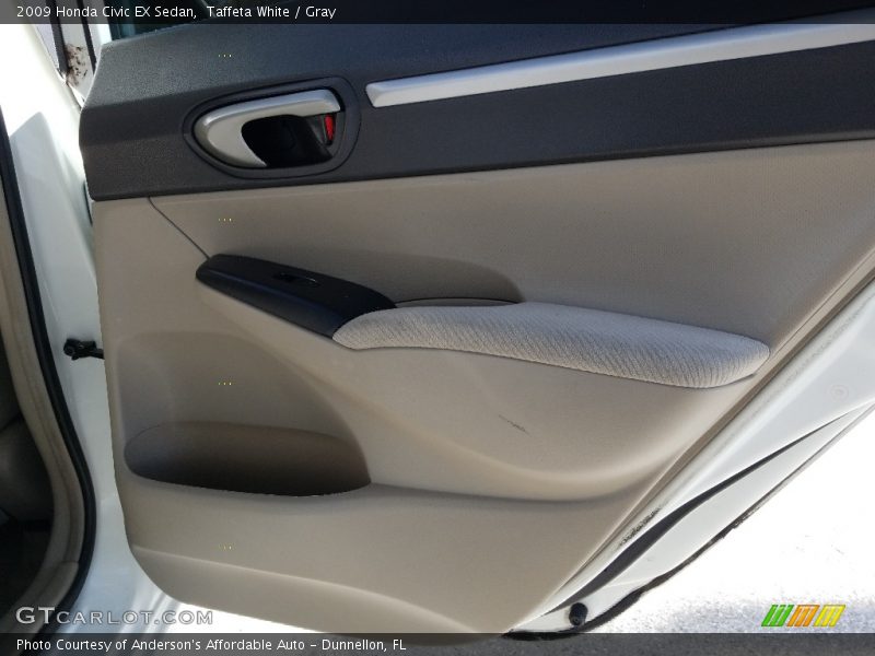 Taffeta White / Gray 2009 Honda Civic EX Sedan