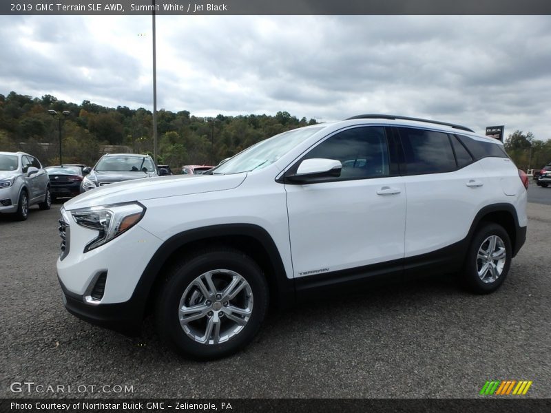 Summit White / Jet Black 2019 GMC Terrain SLE AWD