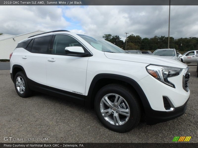 Summit White / Jet Black 2019 GMC Terrain SLE AWD