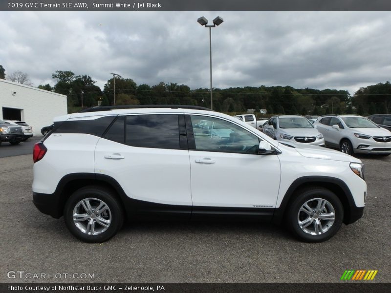 Summit White / Jet Black 2019 GMC Terrain SLE AWD