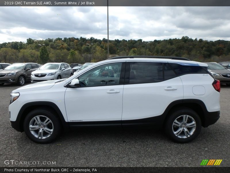 Summit White / Jet Black 2019 GMC Terrain SLE AWD