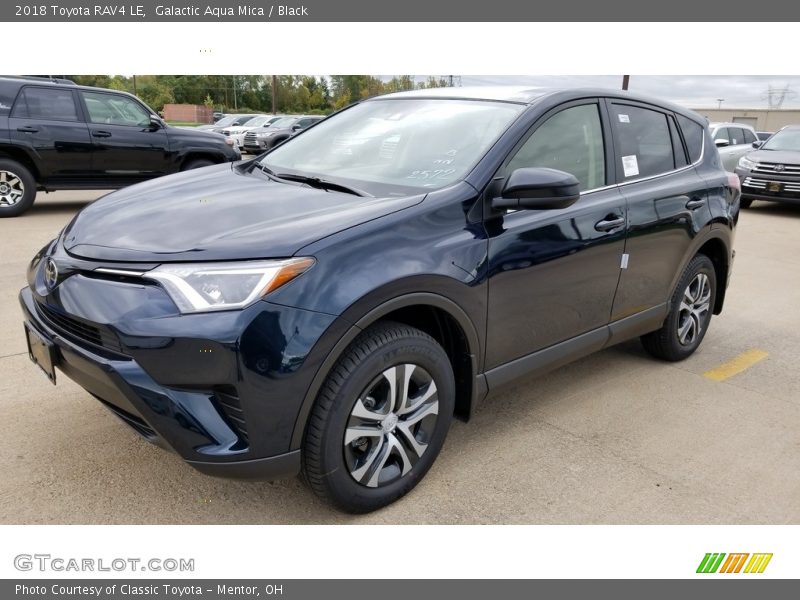 Galactic Aqua Mica / Black 2018 Toyota RAV4 LE