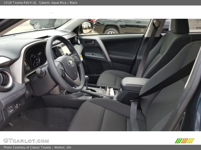 Galactic Aqua Mica / Black 2018 Toyota RAV4 LE