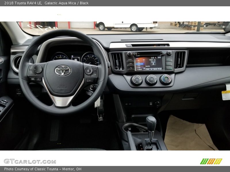 Galactic Aqua Mica / Black 2018 Toyota RAV4 LE
