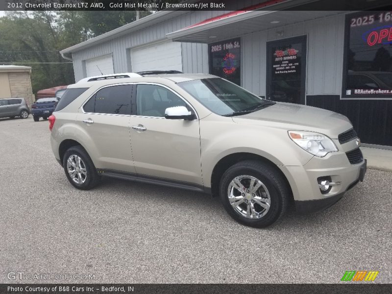 Gold Mist Metallic / Brownstone/Jet Black 2012 Chevrolet Equinox LTZ AWD